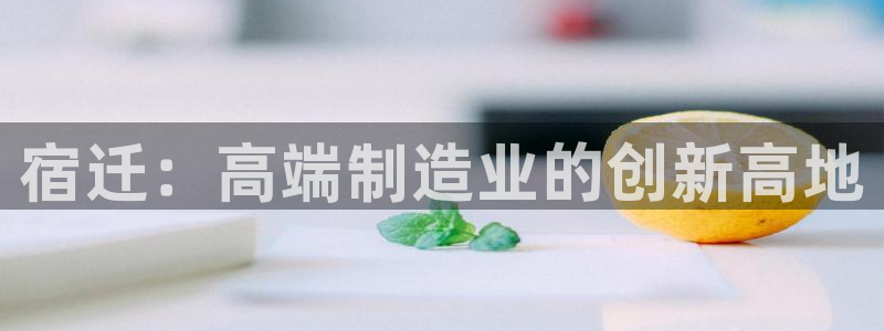 广东天辰娱乐：宿迁：高端制造业的创新高地